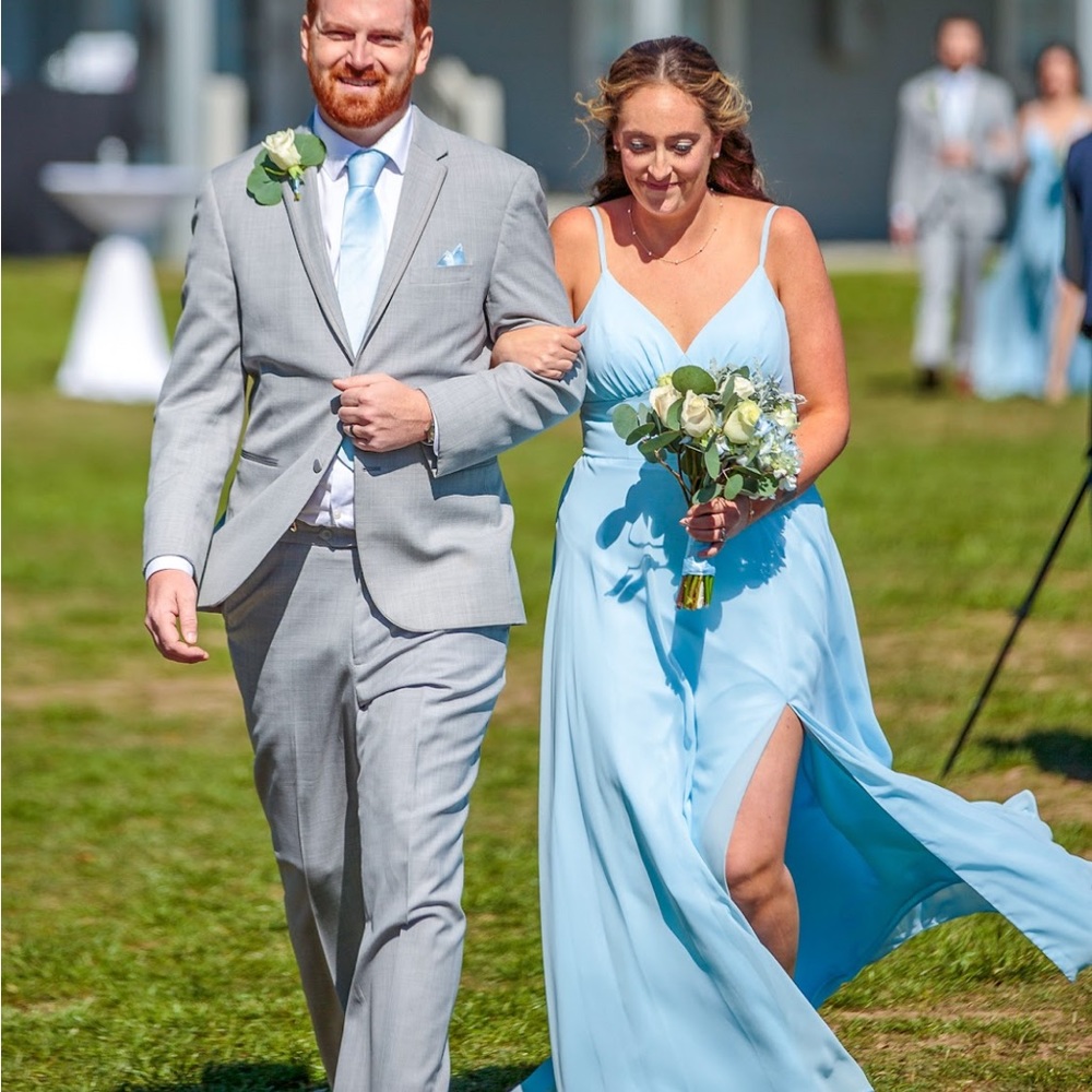 Light Blue bridesmaid/prom dress. Size 12.